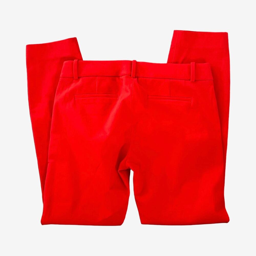 J.Crew Minnie Pants Women's 6 Tall Red Stretch Twill Preppy Work Quiet Luxury - Picture 7 of 9